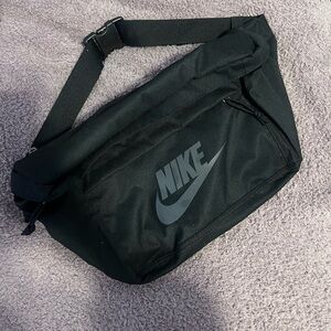 Nike Black chest cross Bag with Reflective Logo